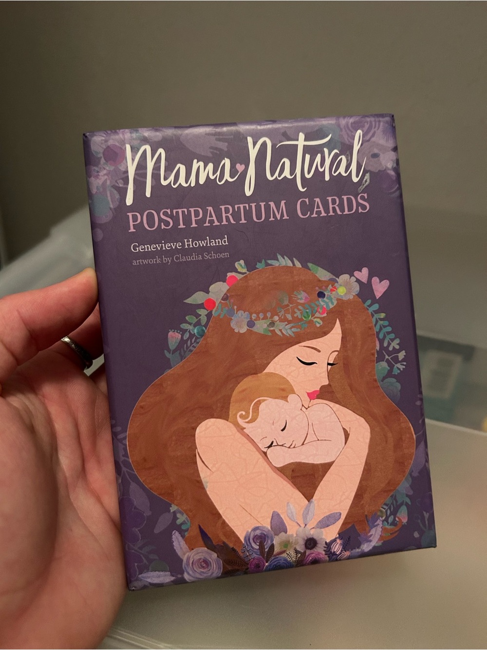 Mama Natural Postpartum Cards - Purple Floral Deck